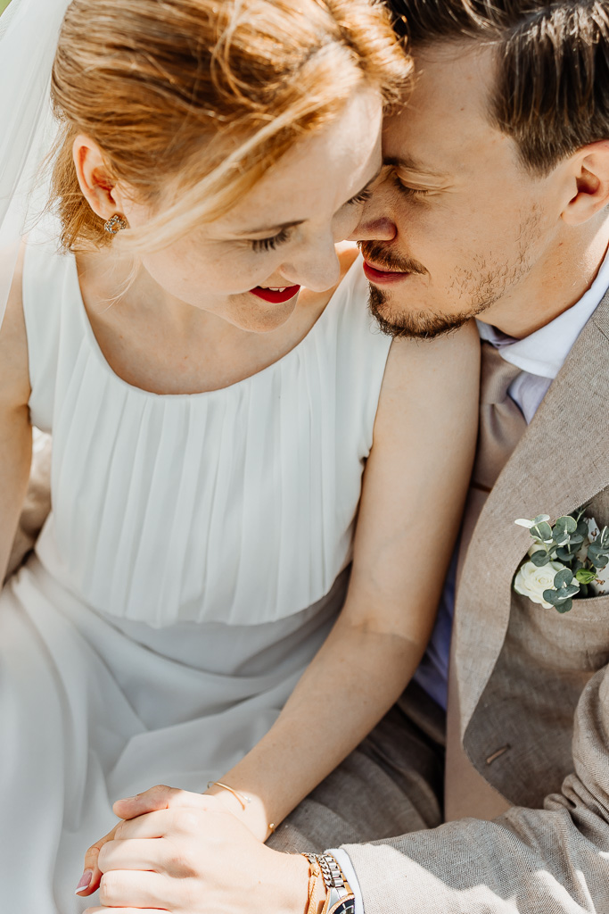 brudpar porträttfotografering bröllop